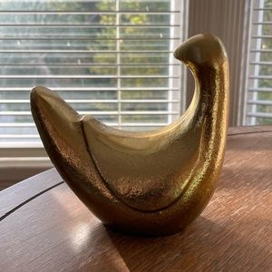 Brass? Metal Mid Century Bird Sculpture Figurine